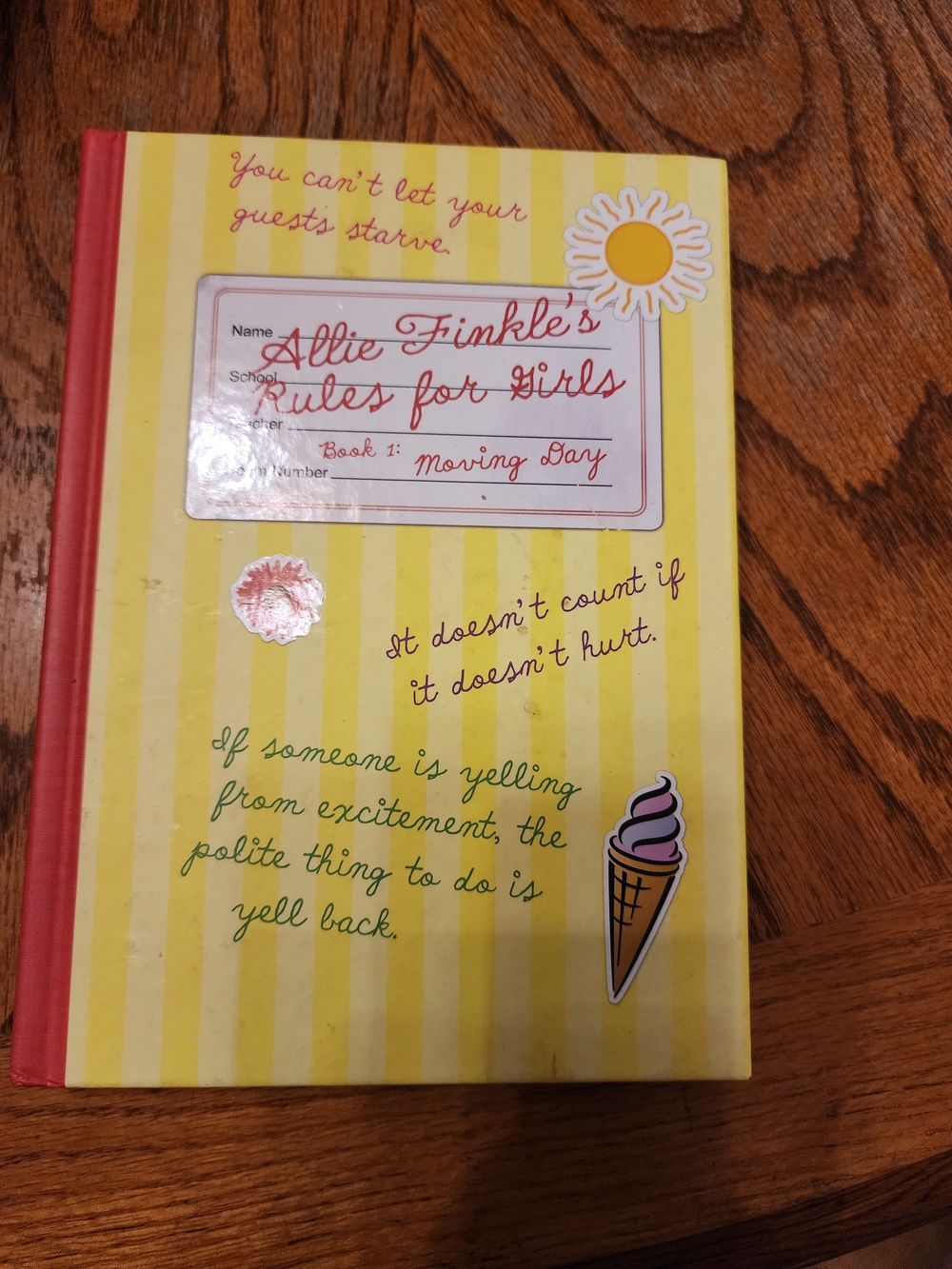 Allie Finkle's Rules for Girls Book 1 - Yellow Striped Hardcover